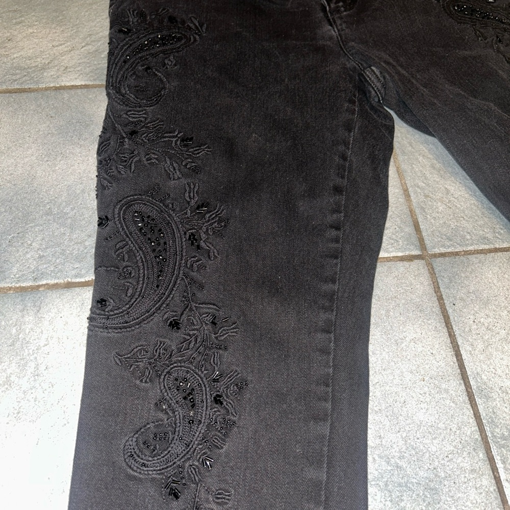 Polo by Ralph Lauren Black Embroidered Jeans